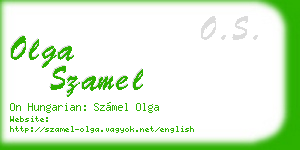 olga szamel business card