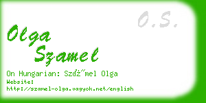 olga szamel business card